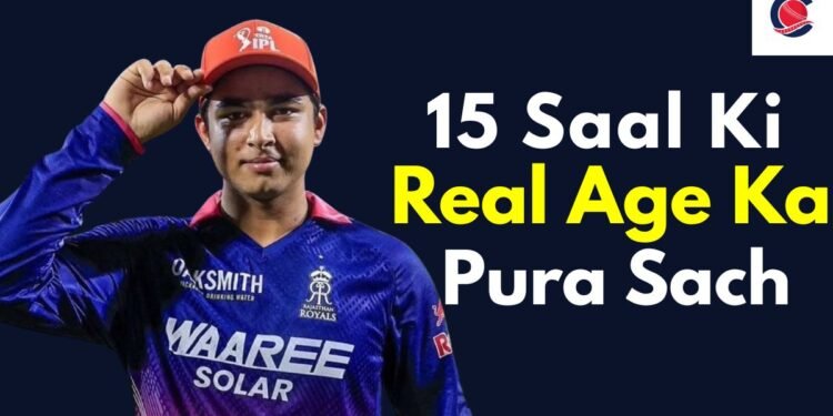 Vaibhav Suryavanshi biography real age caste background and IPL 2026 cricket records match banner photo