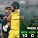 Bangladesh bowler Nahid Rana aggressive sledging exchange with Australia captain Josh Inglis