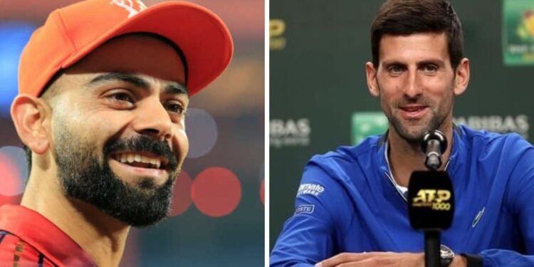 Novak Djokovic talking about Virat Kohli at Laureus Awards
